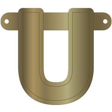 Letterslinger U Metallic Goud