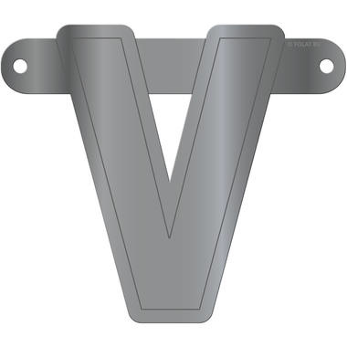 Letterslinger V Metallic Zilver