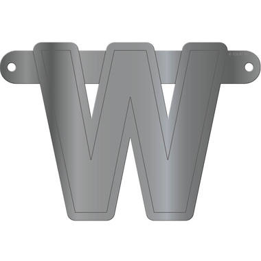 Letterslinger W Metallic Zilver