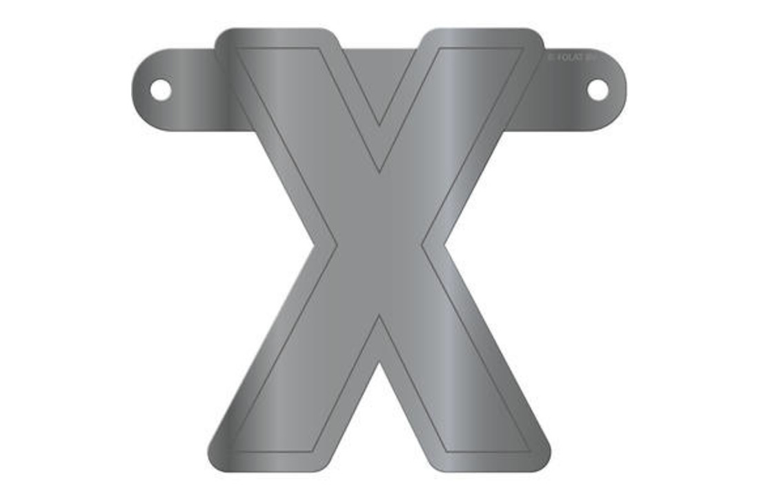 Letterslinger X Metallic Zilver