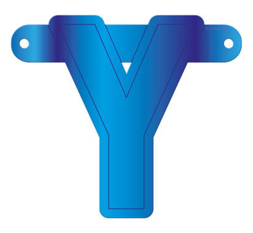 Letterslinger Y Blauw