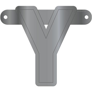 Letterslinger Y Metallic Zilver