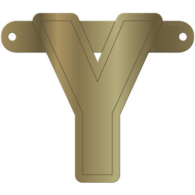 Letterslinger Y Metallic Goud