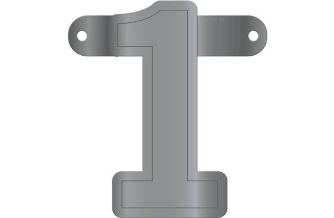 Letterslinger 1 Metallic Zilver