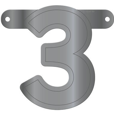 Letterslinger 3 Metallic Zilver