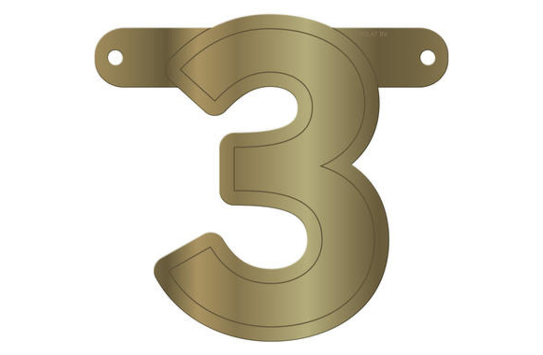 Letterslinger 3 Metallic Goud
