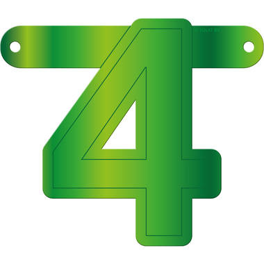 Letterslinger 4 Lime Groen