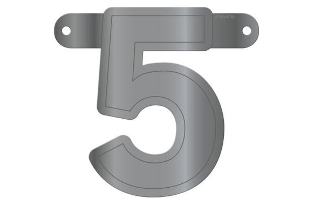 Letterslinger 5 Metallic Zilver