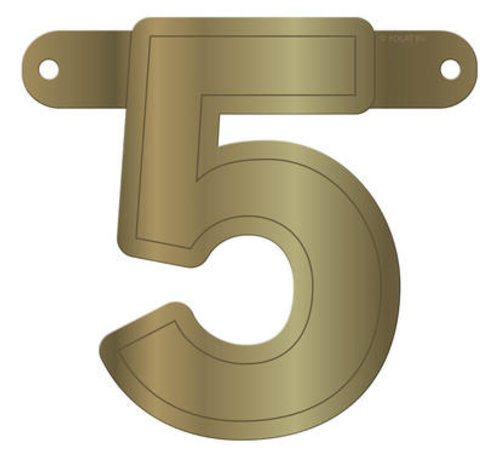 Letterslinger 5 Metallic Goud