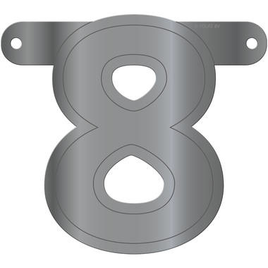 Letterslinger 8 Metallic Zilver