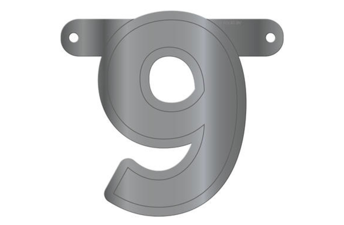 Letterslinger 9 Metallic Zilver