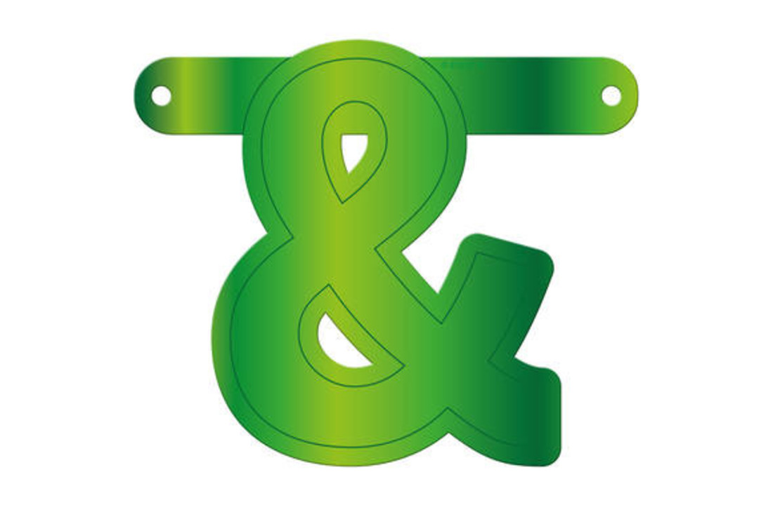 Letterslinger Ampersand Lime Groen