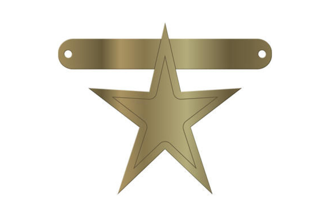 Letterslinger Star Metallic Goud