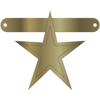 Letterslinger Star Metallic Goud