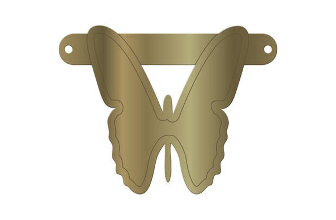 Letterslinger Vlinder Metallic Goud