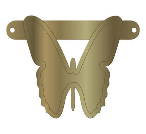 Letterslinger Vlinder Metallic Goud