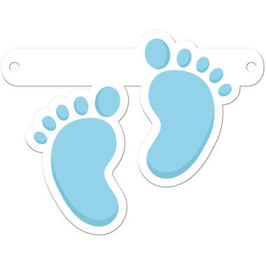 Letterslinger Geboorte Babyvoetjes jongetje Blauw