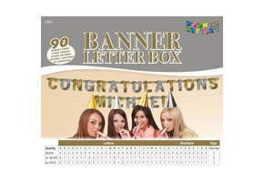 Letterslinger Doos Metallic Goud en Metallic Zilver - 90 tekens