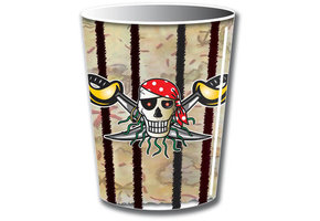 Rode Piraten Bekers 250ml - 8 stuks