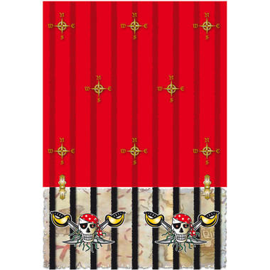 Rode Piraten Tafelkleed 130x180cm - per stuk
