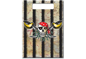 Rode Piraten Uitdeelzakjes - 8 stuks