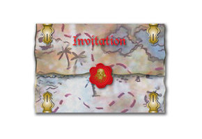 Rode Piraten Uitnodigingen - 8 stuks