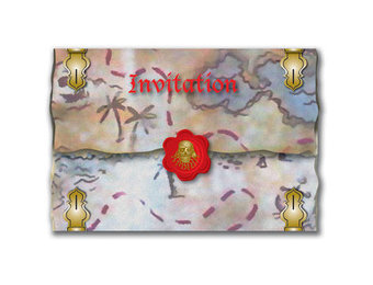 Rode Piraten Uitnodigingen - 8 stuks