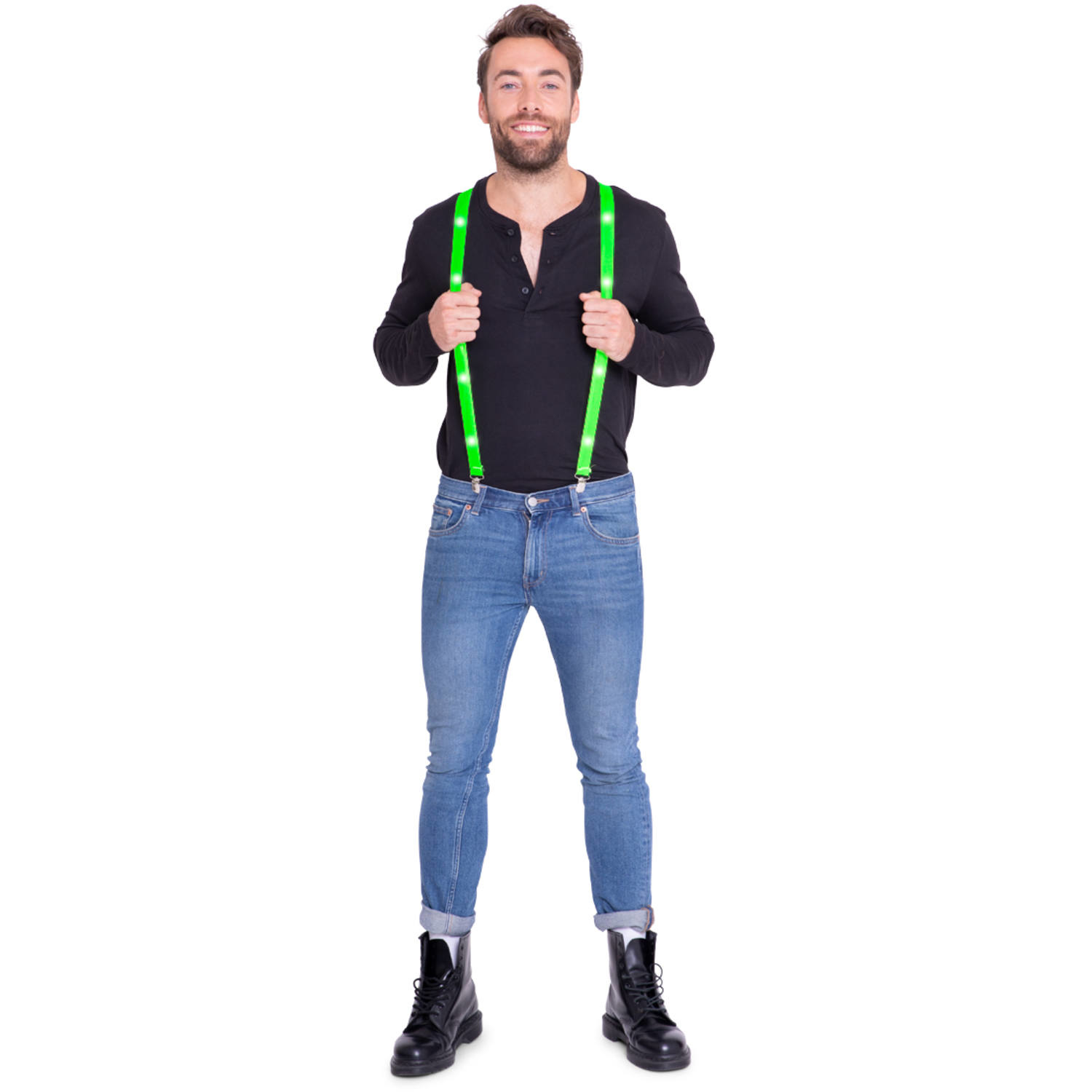 LED bretels neon groen - per stuk