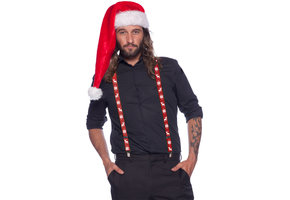 Bretels Kerst Rood Rendier - per stuk