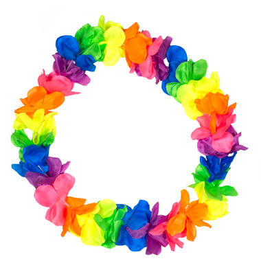 Hawaii Krans Regenboog - 55cm