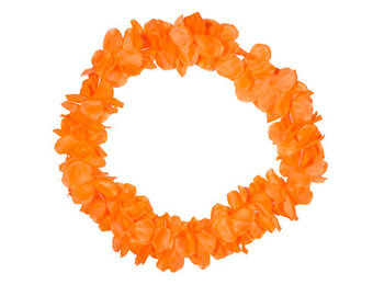 Hawaii Krans Neon Oranje - 58cm