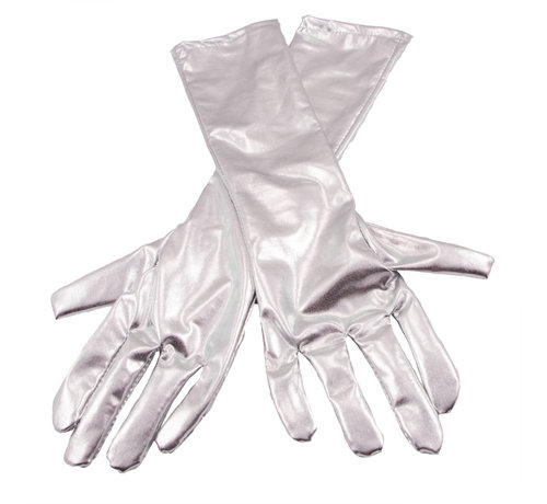 Handschoenen metallic zilver