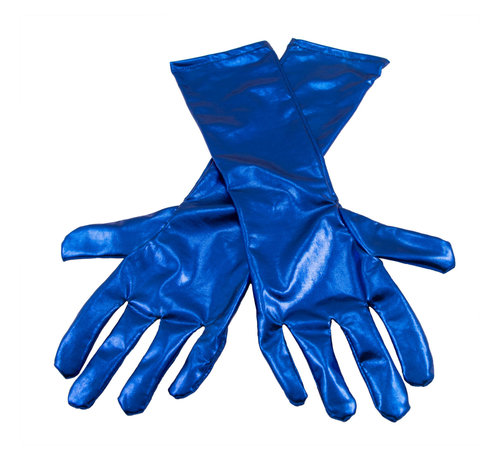 Handschoenen metallic blauw