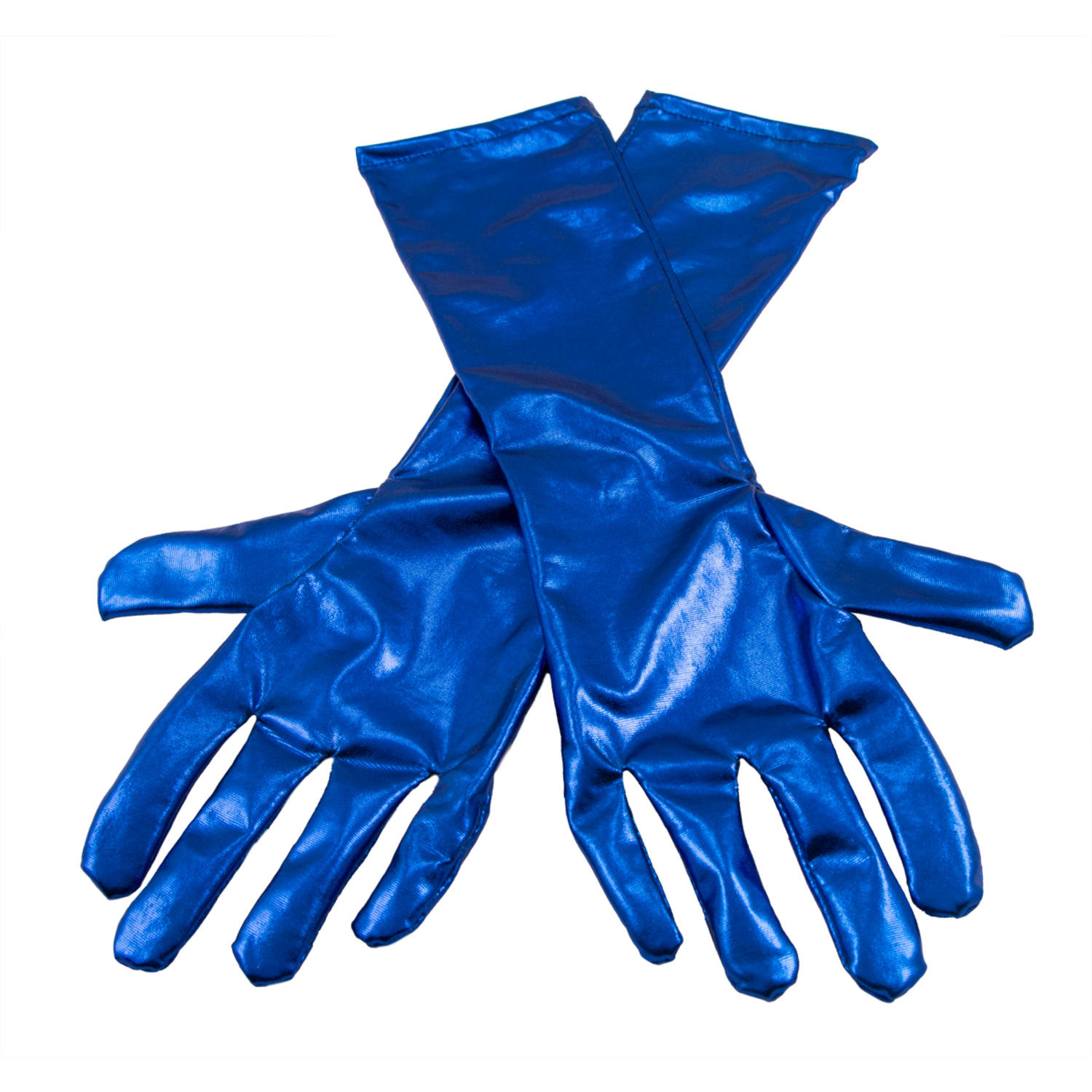 Handschoenen metallic blauw
