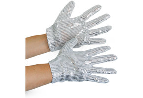Glitter handschoenen Michael Jackson - kindermaat