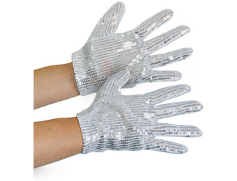 Glitter handschoenen Michael Jackson - kindermaat