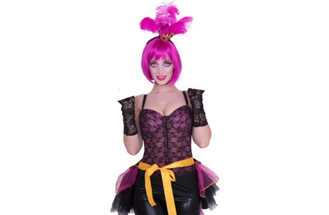 Kroon met Veren Tiara Roze