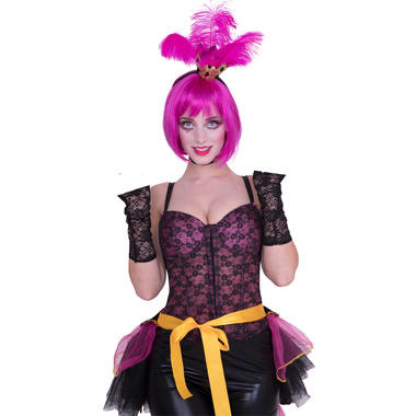 Kroon met Veren Tiara Roze