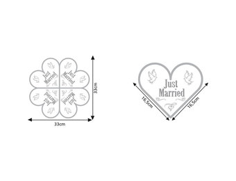 Servetten Bruiloft 'Just Married' 33x33cm - 20 stuks