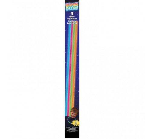Glow in the Dark Ketting Sticks - 4 stuks
