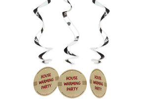 Housewarming Party Hangdecoratie - 3 stuks
