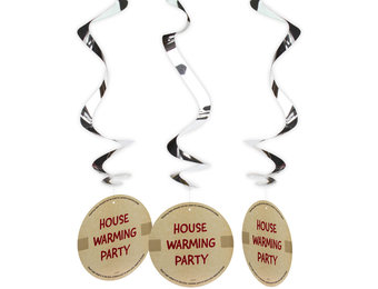 Housewarming Party Hangdecoratie - 3 stuks