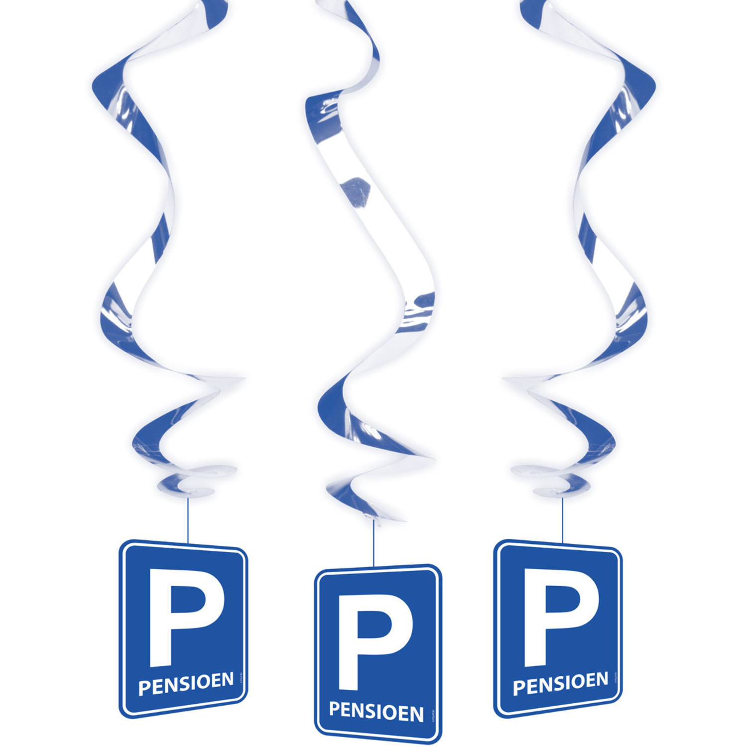 Pensioenfeest Parkeerbord Hangdecoratie - 3 stuks