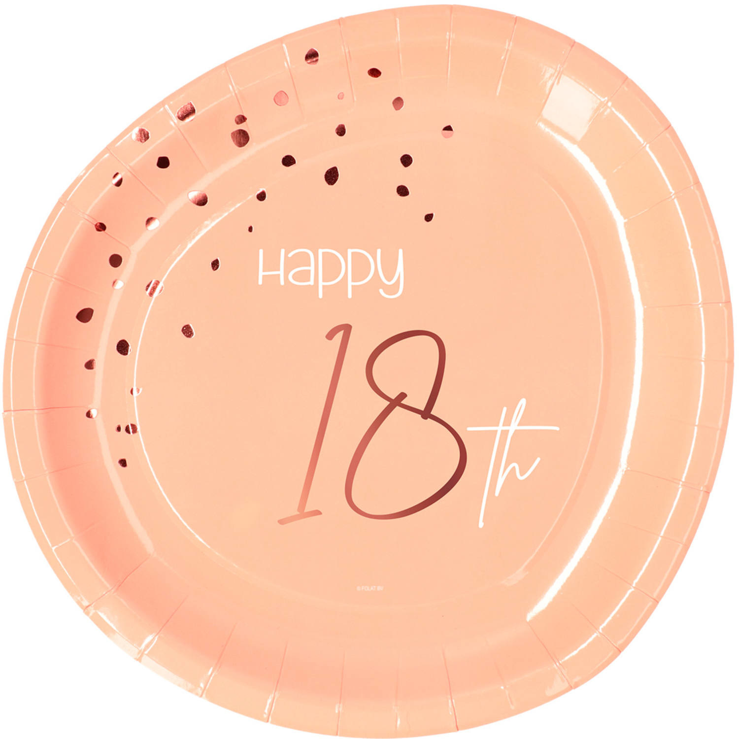 Borden Luxe Roze 18 jaar 23cm - 8 stuks