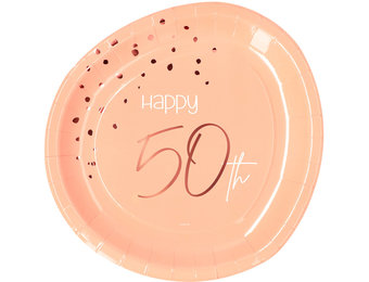 Borden Luxe Roze 50 Jaar 23cm - 8 stuks