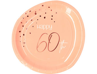 Borden Luxe Roze 60 Jaar 23cm - 8 stuks