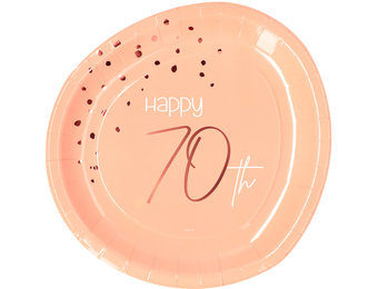 Borden Luxe Roze 70 Jaar 23cm - 8 stuks