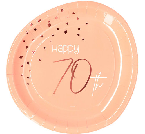 Borden Luxe Roze 70 Jaar 23cm - 8 stuks