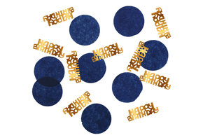Confetti Luxe Blauw Happy Birthday - 25 gram
