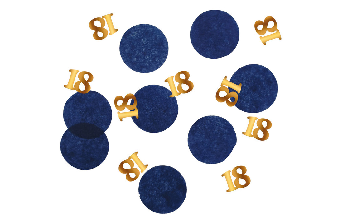 Confetti Luxe Blauw 18 Jaar - 25 gram
